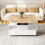 HOMAIRE Lift-Top Coffee Table White Wood 1