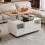 HOMAIRE Lift-Top Coffee Table White Wood 4