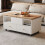 HOMAIRE Lift-Top Coffee Table White Wood 6