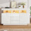 HOMAIRE White High Gloss Storage Cabinet 140cm 1