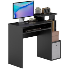 Computer Desk with Sliding Keyboard Tray Storage Drawer Shelf Home Office Workstation Black