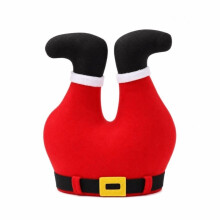 (1) Dress Up Christmas Elf Hats Striped Cosplay Santa's Little Helper Hats Xmas Cap Christmas Decoration Clown Headwear