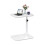 C Shaped End Table Side Table Sofa Table 40x30x72cm White 1