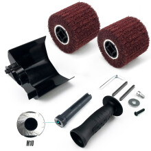 (M10) 2-Piece Angle Grinder Polishing Wheel Set, Multi-Purpose Grinding & Wire Drawing Accessories, M10 M14