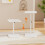 C Shaped End Table Side Table Sofa Table 40x30x72cm White 10