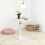 C Shaped End Table Side Table Sofa Table 40x30x72cm White 12