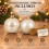12 Christmas Tree Baubles Pearl Gold 5