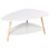 2-Tier Couch Side Table Sofa Table Triangle Couch Side Tables for Living Room White 1