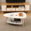 2-Tier Couch Side Table Sofa Table Triangle Couch Side Tables for Living Room White 4