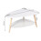 2-Tier Couch Side Table Sofa Table Triangle Couch Side Tables for Living Room White 2