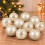 48 Christmas Tree Baubles Pearl Gold 4