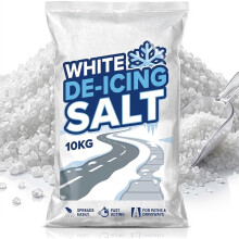 10kg White De-Icing Rock Salt for Melting Snow & Ice