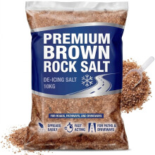 10kg Brown Rock Salt & De-Icing Grit for Ice & Snow Melting