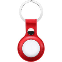 Bluetooth Tracker Leather Protective Cover Red, Anti Lost Device Holder for Tracker Keychain and Luggage, Easy to Use and Store, Easy to Use