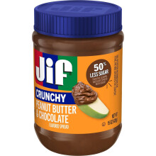 Jif Crunchy Peanut Butter & Chocolate Spread (425g)