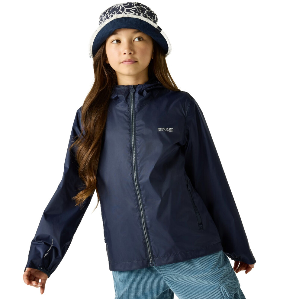 Regatta (11 - 12 Yrs, Navy) Kids Lever Waterproof Jacket - Image 3