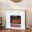 4777 BTU Multicolour LED Electric Fireplace - White 3