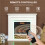 4777 BTU Multicolour LED Electric Fireplace - White 8