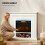 4777 BTU Multicolour LED Electric Fireplace - White 7