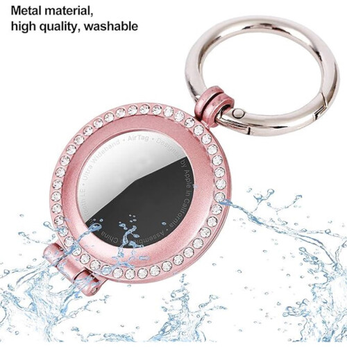 Pink Tracker Phone Case Cover, Scratch Resistant Protective Case with Keychain for Bluetooth Tracker Devices, Easy to Use and Store 2