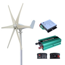 (24V) 300W S-Shaped 6-Blade Wind Turbine Generator with Controller & Inverter, 12V/24V Auto-Charging