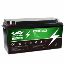 UPP U203 24V 100Ah LiFePO4 Battery, 100A BMS, Supports 1600W Motor, Rechargeable Power for E-Bike, RV & Marine Use