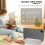 2000W Electric Convector Heater, Freestanding or Wall Mounted, Space Heater with Adjustable Thermostat, Timer, Grey 7