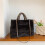 (Black) Autumn and winter furry embossed letter bag 1