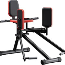 (Black red) 300LBS Home Gym Hip Abduction Machine Muscle Tone Build Core Workout Exercise Fitness Equipment