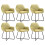 Dining room chairs 6 pcs fabric green 1