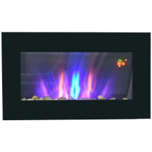 1000W/2000W Electric Wall Fireplace w/ LED Flame Effect Timer Remote Sleek Stylish Safe Home Heating 20-25