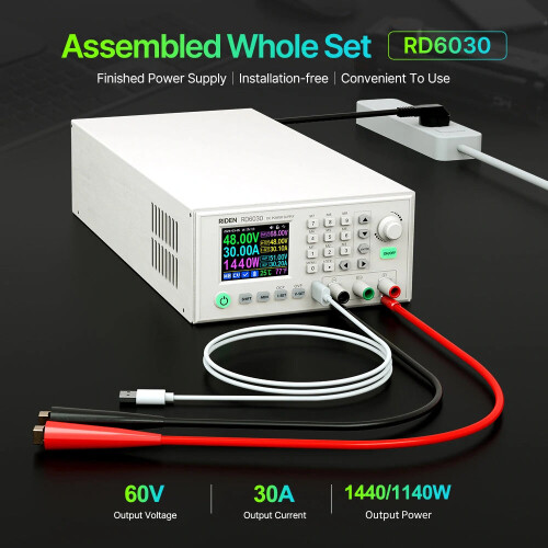 (UK Plug) Assembled Set 60V 30A DC Voltage Step-down Stabilized Lab Power Supply Module Buck Adjustable Converter Battery Charging 2