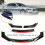 Car Front Bumper Lip Splitter Universal Aerodynamic Body Kit Spoiler Diffuser Protector Impact-Resistant Enhances Downforce Stylish 12