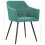 Dining room chairs 2 pc fabric green 8
