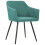 Dining room chairs 2 pc fabric green 4
