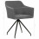 Dining room chairs rotatable 2 pc fabric light gray 9