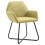 Dining room chairs 6 pcs fabric green 4