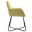 Dining room chairs 6 pcs fabric green 5