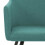 Dining room chairs 2 pc fabric green 6