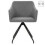 Dining room chairs rotatable 2 pc fabric light gray 3