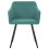 Dining room chairs 2 pc fabric green 3