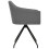 Dining room chairs rotatable 2 pc fabric light gray 6
