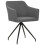 Dining room chairs rotatable 2 pc fabric light gray 5