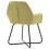 Dining room chairs 6 pcs fabric green 6