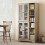 Multi-Storage Kitchen Cabinet, with Glass Doors - Grey Wood-Effect 3