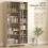 Multi-Storage Kitchen Cabinet, with Glass Doors - Grey Wood-Effect 6