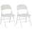 Set of Two Cushioned Folding Chairs - White 1