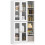 Multi-Storage Kitchen Cabinet, with Glass Doors - White Wood-Effect 1