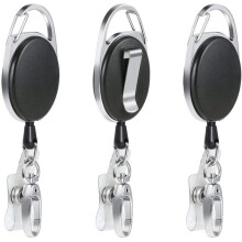3 Pieces Retractable Keychains 68.5cm Length with Reinforced Spring, Strong Lanyard Key Holder for Daily Use, Easy to Use and Store