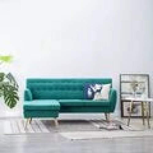 Bench L-shaped 171.5x138x81.5 cm fabric green